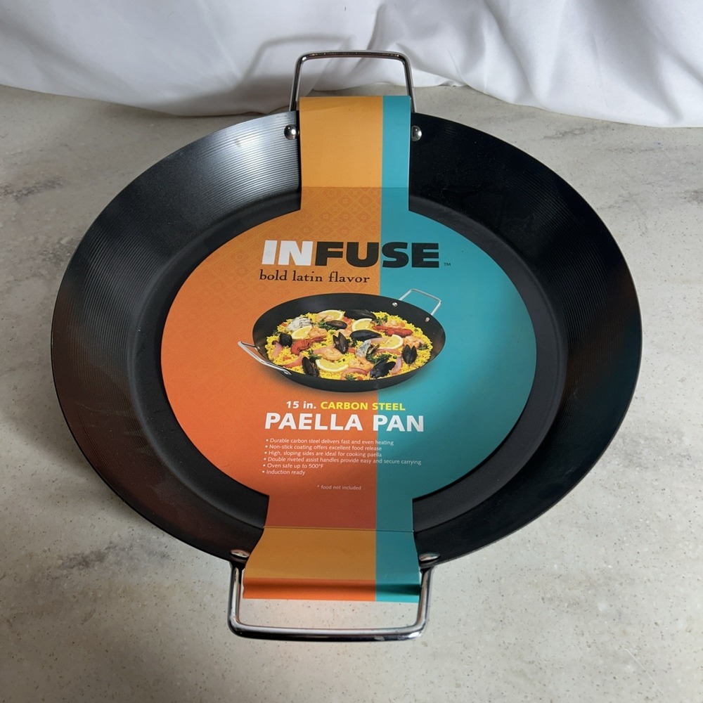 Infuse Paella Pan 15" Carbon Steel Pan